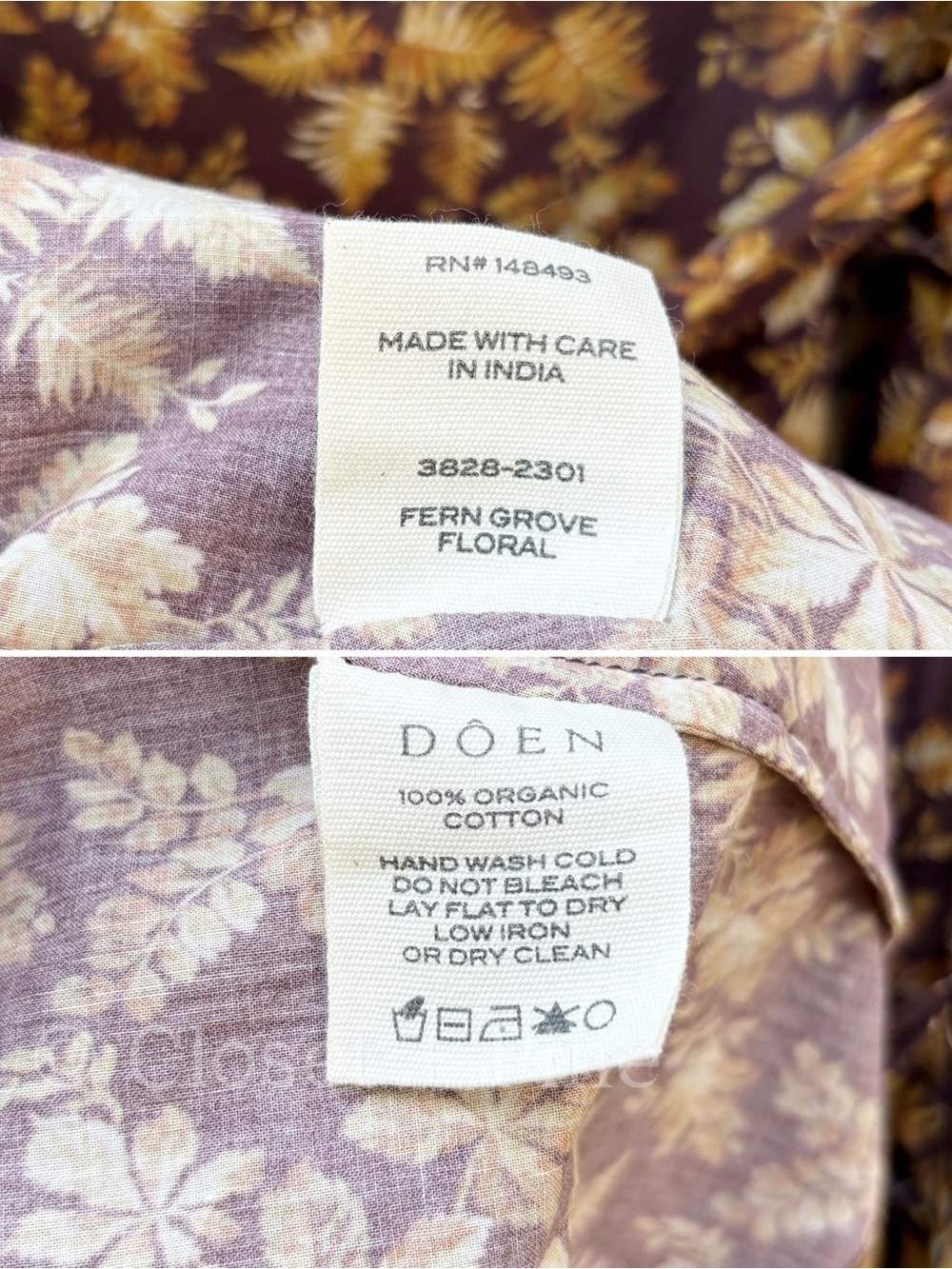 Doen Ginetta Dress in Fern Grove Floral Size Medium Midi - Picture 12 of 16